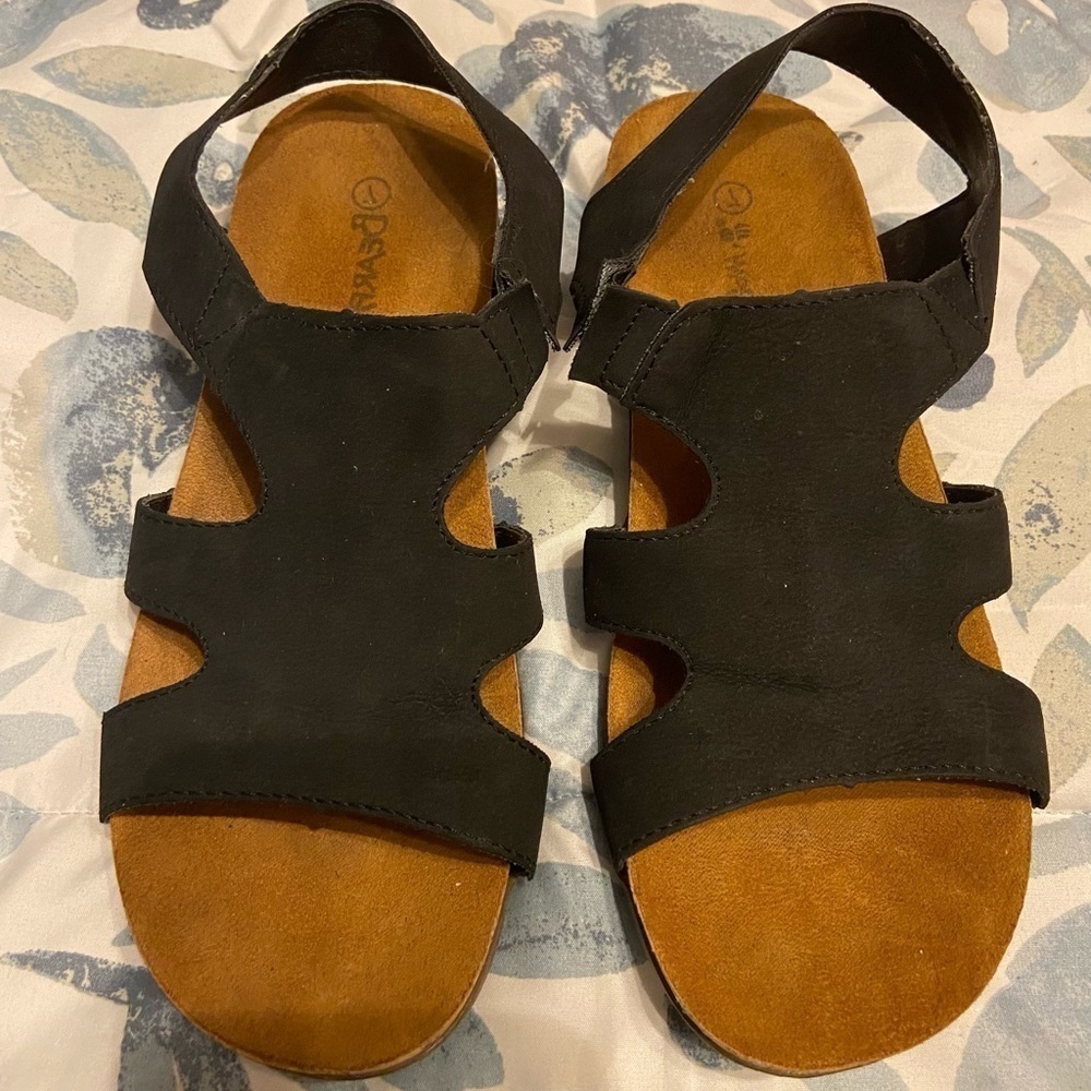 BearPaw slip on sandals size 7